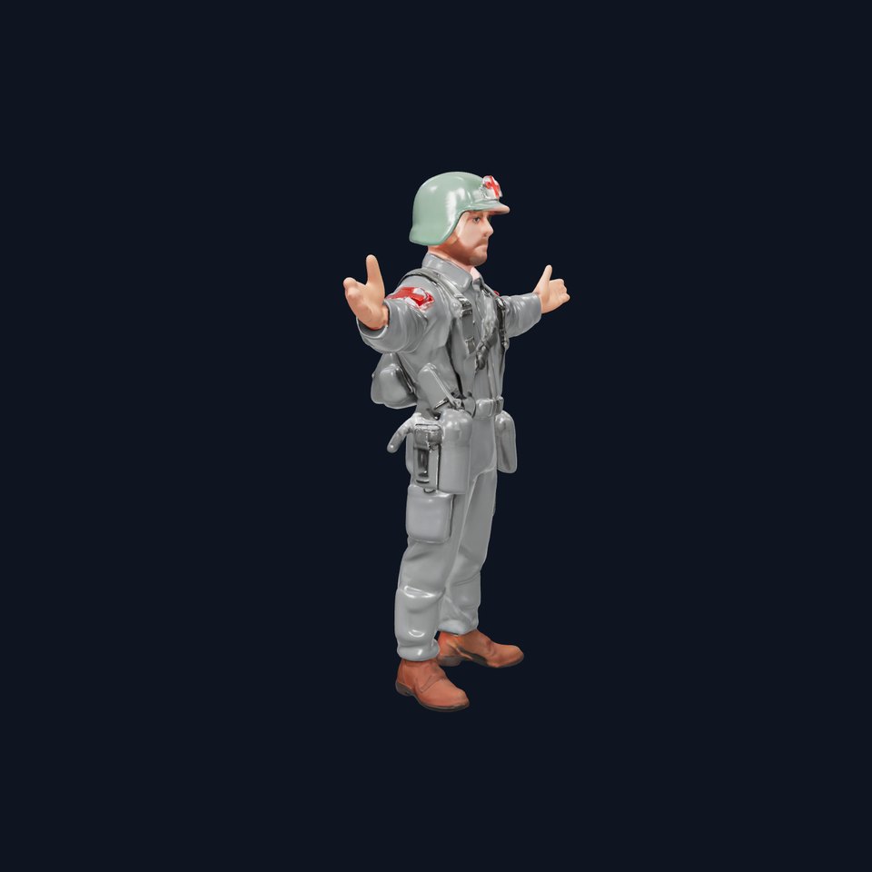 Combat Medic Character Rigged and Animated for D Projects